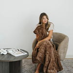 Patterned Faux Fur Throw Blanket Saranoni Luxuriously Soft Saranoni Everetts Place Boutique