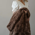 Patterned Faux Fur Throw Blanket Saranoni Luxuriously Soft Saranoni Everetts Place Boutique