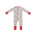 Dreamlet Paws And Claus Convertible Zip Footies 12-18M Bamboo - Apparel & Accessories > Clothing > Baby & Toddler Clothing > Baby & Toddler Sleepwear Convertible Zip Footies