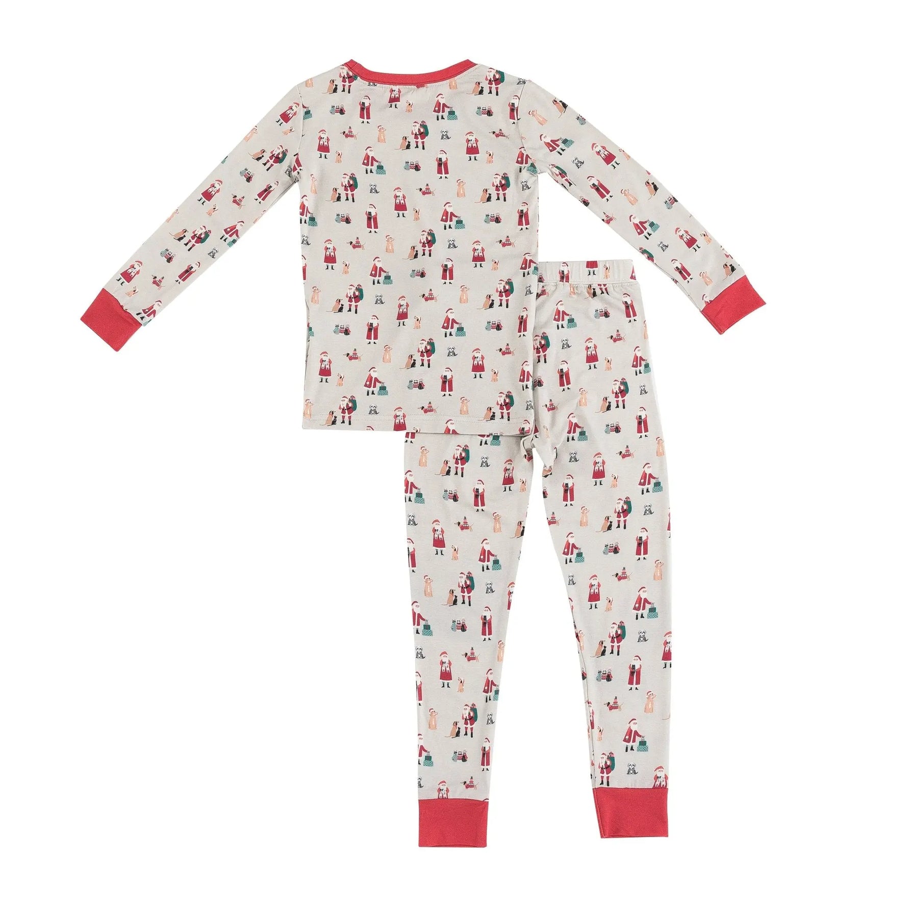 Dreamlet Paws And Claus Bamboo Pajamas Two Piece Set Dreamlet - Apparel & Accessories > Clothing > Baby & Toddler Clothing > Baby & Toddler Sleepwear Two Piece PJs