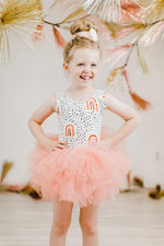 Mila & Rose ® Peach Rainbow Tank Tutu Leotard For Girls Dancewear - Everetts Place Boutique - 