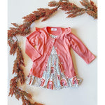 Peach Rainbow Three Quarter Sleeve Twirl Dress With Pocket Mila & Rose ® Everetts Place: Online Boutique