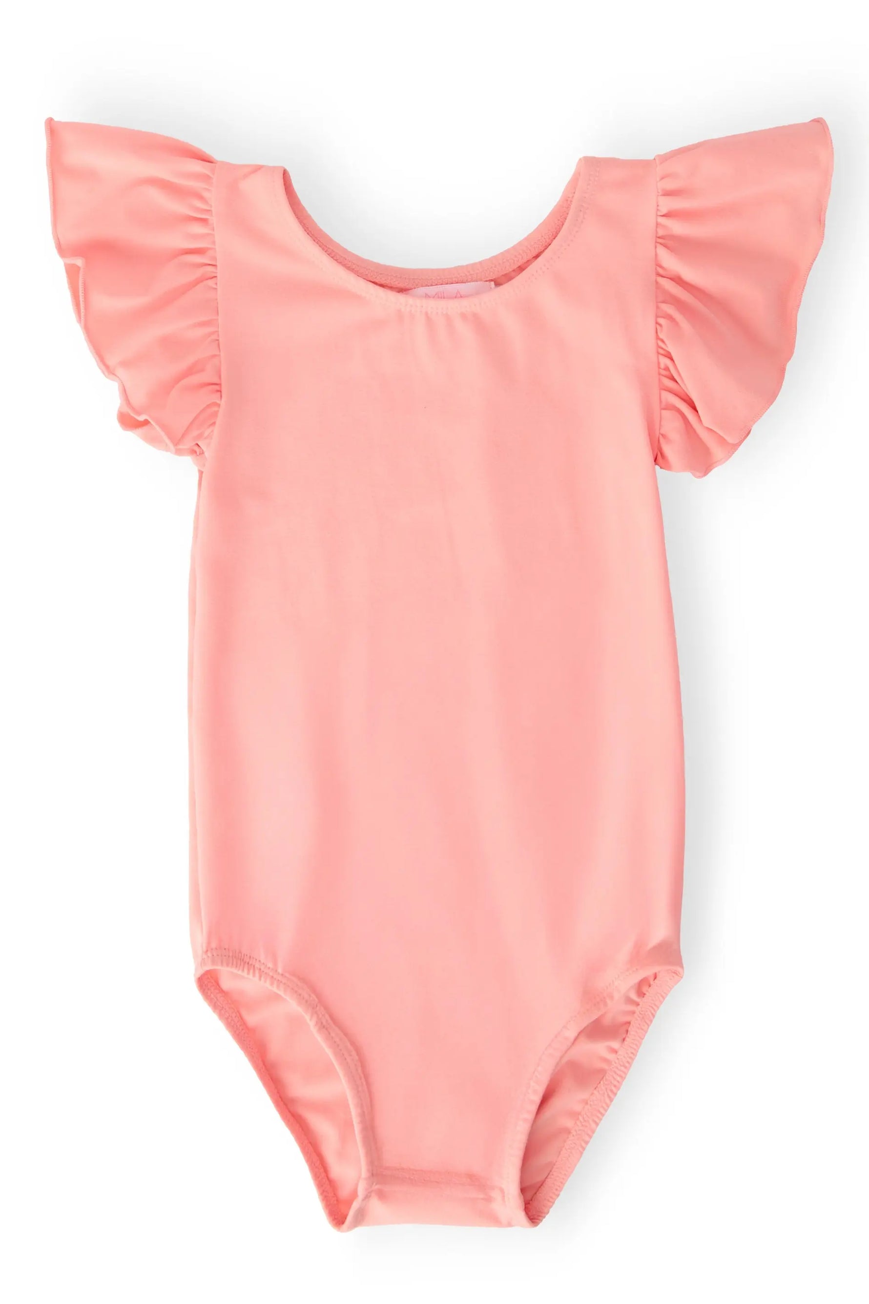 Peach Short Sleeve Flutter Leotard For Toddlers Dance Class Mila & Rose ® Everetts Place: Online Boutique