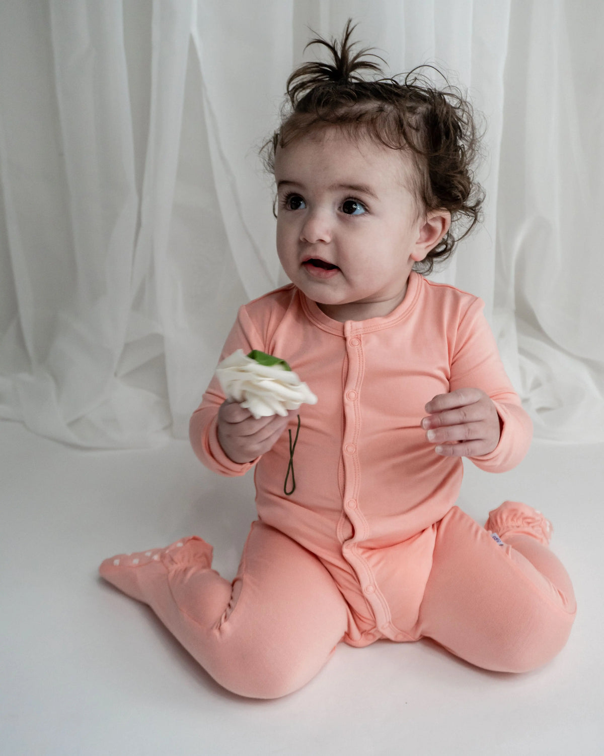 Bubble Baby Peach | Snap Footie - 