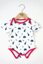 Peacock | Short Sleeve Bodysuit - Sleeve, Baby & Toddler Clothing, Textile, Infant bodysuit, Pink | Everetts Place