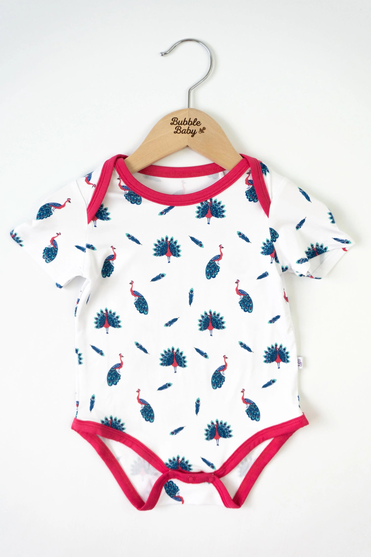 Peacock | Short Sleeve Bodysuit - Sleeve, Baby & Toddler Clothing, Textile, Infant bodysuit, Pink | Everetts Place