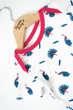 Bubble Baby Peacock | Short Sleeve Bodysuit - 