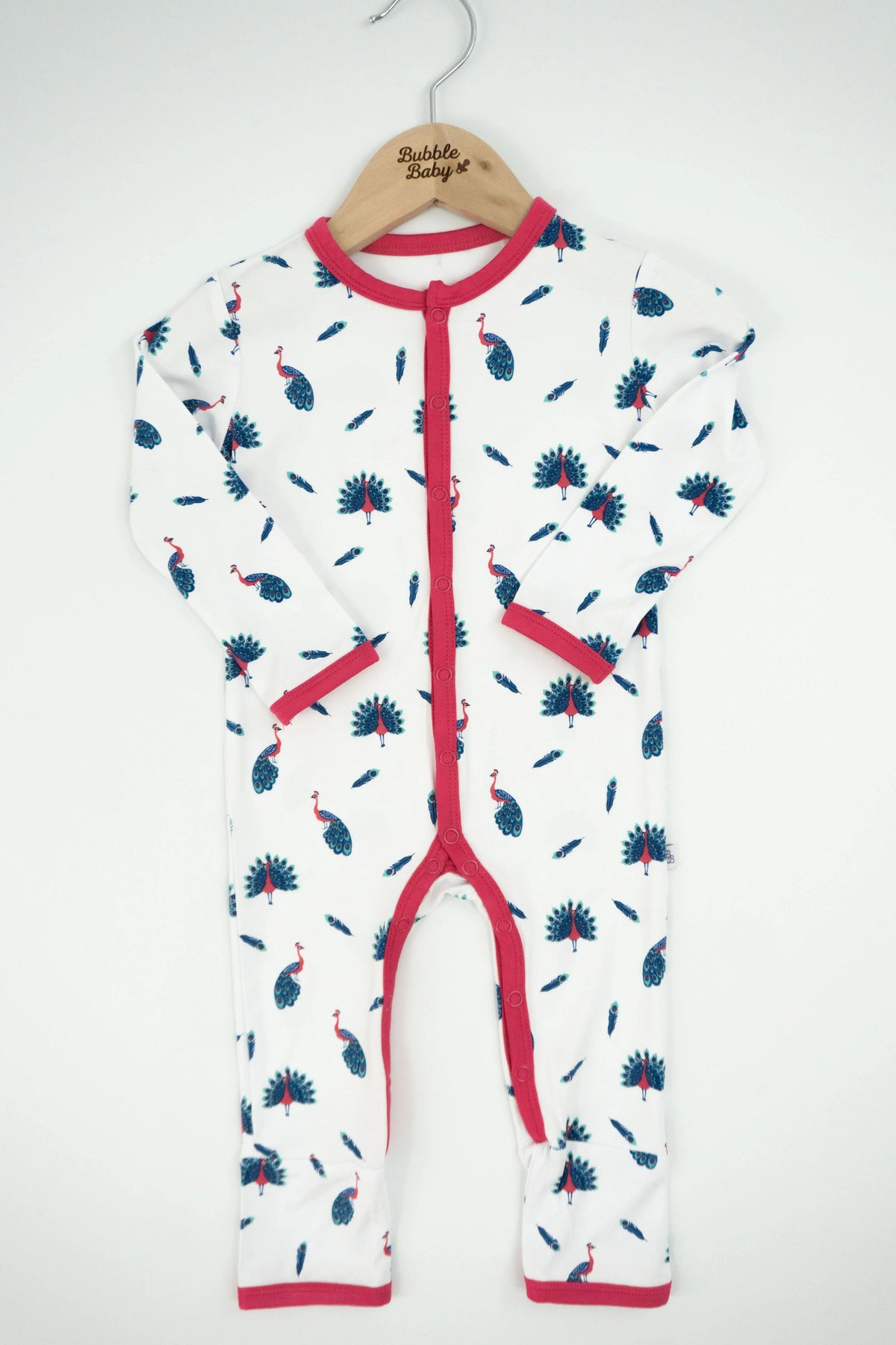 Bubble Baby Peacock | Snap Romper - 