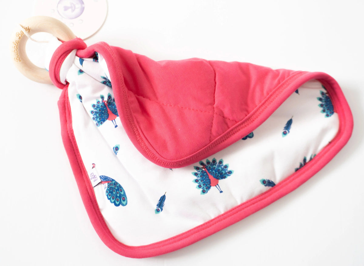 Bubble Baby Peacock | Sprig Quilted Lovey - 