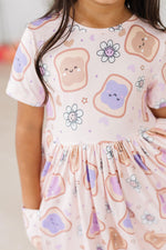 Peanut Butter Jelly Time S/S Pocket Twirl Dress by Mila & Rose ® at Everetts Place