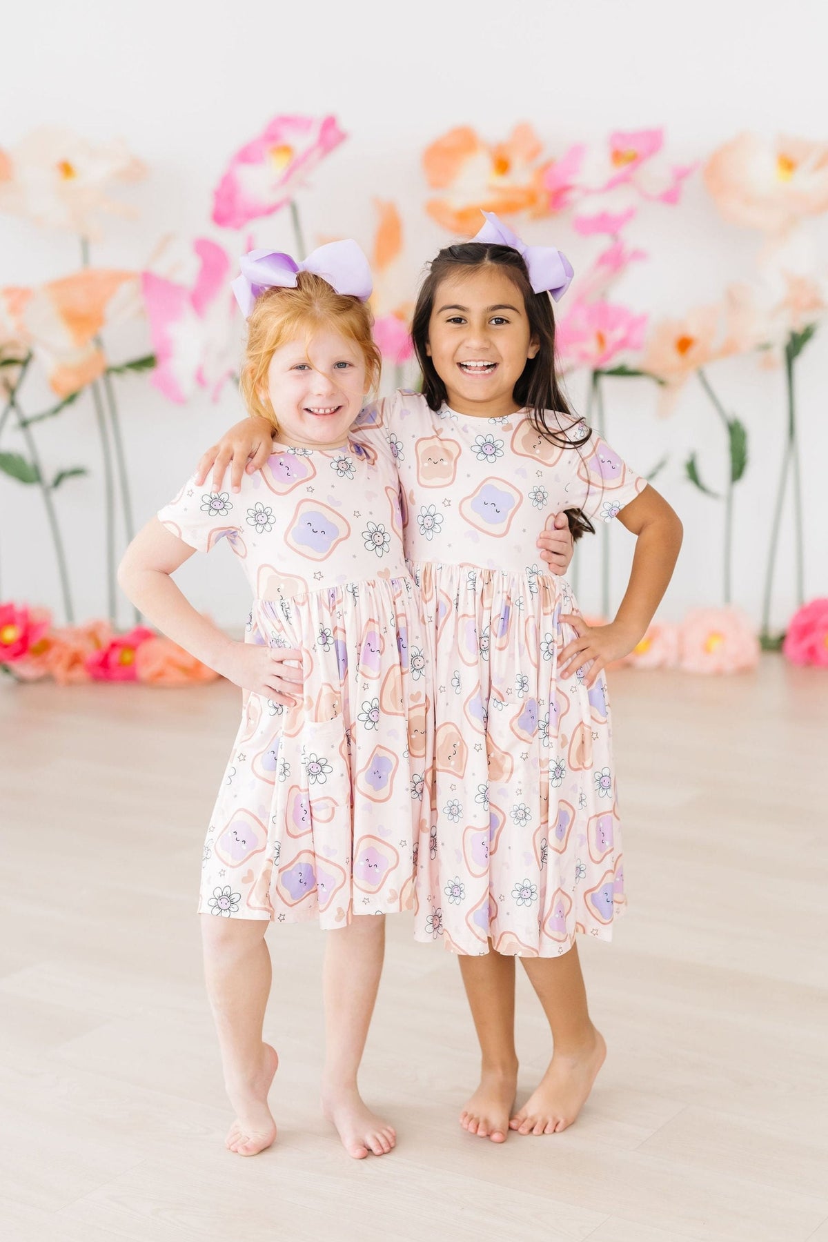 Peanut Butter Jelly Time S/S Pocket Twirl Dress by Mila & Rose ® at Everetts Place