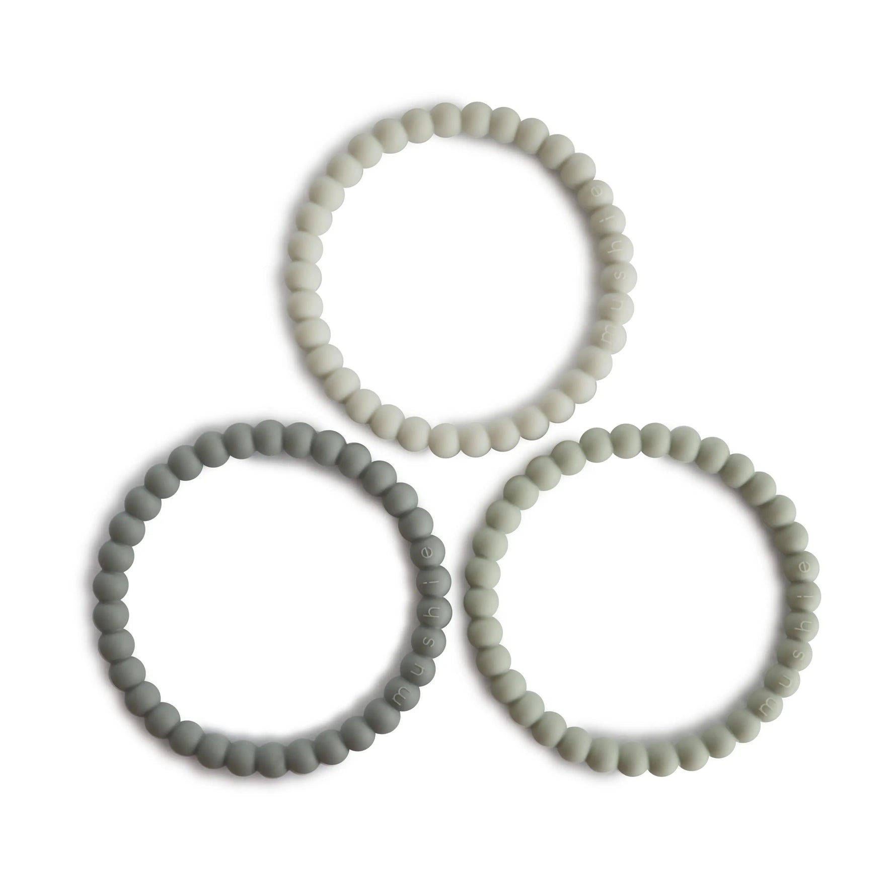 Mushie Pearl Teether Bracelet for Babies Non-Toxic Food-Grade Silicone Easy Grip Soothing Accessory - Baby & Toddler > Baby Health > Pacifiers & Teethers Pacifiers & Teethers