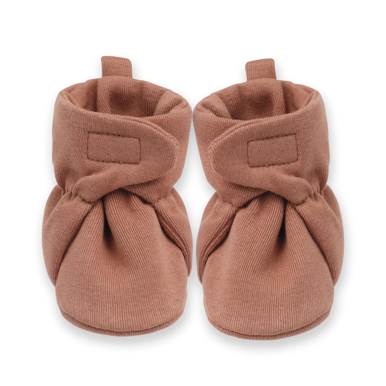 Pecan Baby Booties With Velcro Closure For Easy First Steps Tesa Babe 