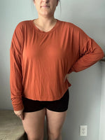 Pecan | Adult Long Sleeve Lounge Top - Sleeve, Shoulder, Neck, Fashion, Elbow | Everetts Place