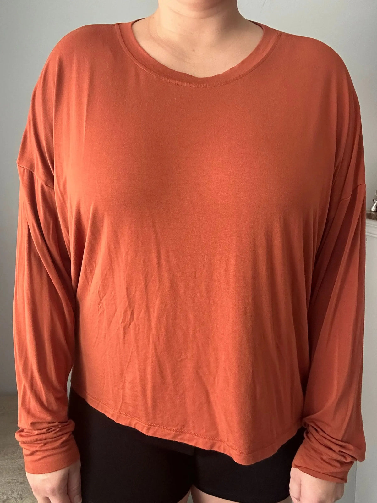 Bubble Baby Pecan | Adult Long Sleeve Lounge Top - 