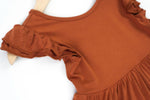 Bubble Baby Pecan | Toddler Flutter Dress - 