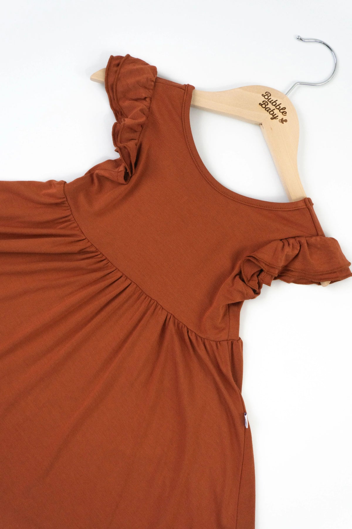 Bubble Baby Pecan | Toddler Flutter Dress - 