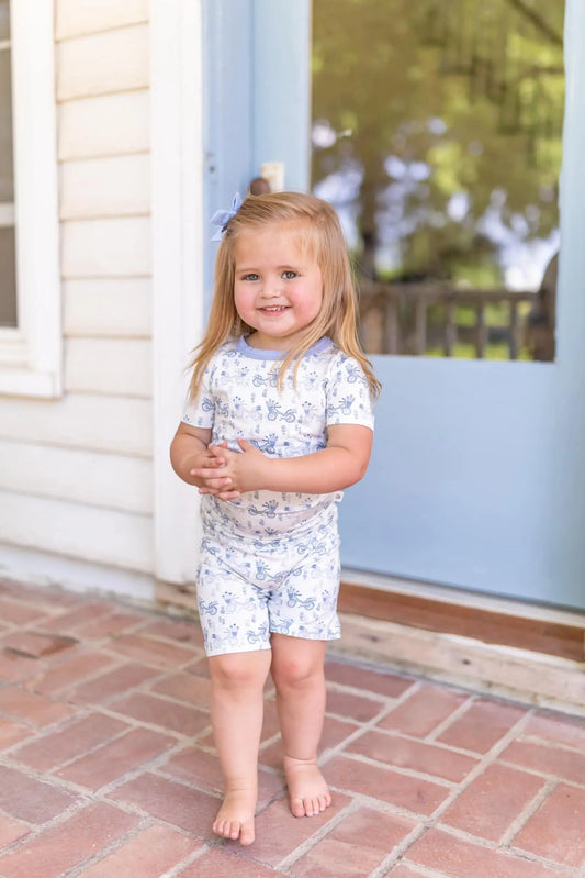 Pedal Around 2Pc Bamboo Pajamas Set For Women Nightwear Little Joy Co. Everetts Place: Online Boutique
