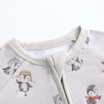 Luxie Charm Penguins On Ice Zippered Baby Romper - Everetts Place Boutique - 