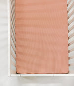 Peony Ribbed Crib Sheet - Everetts Place