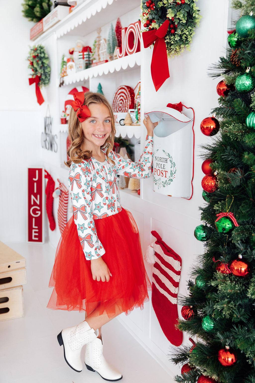 Peppermint Princess L/S Tutu Dress by Mila & Rose ®