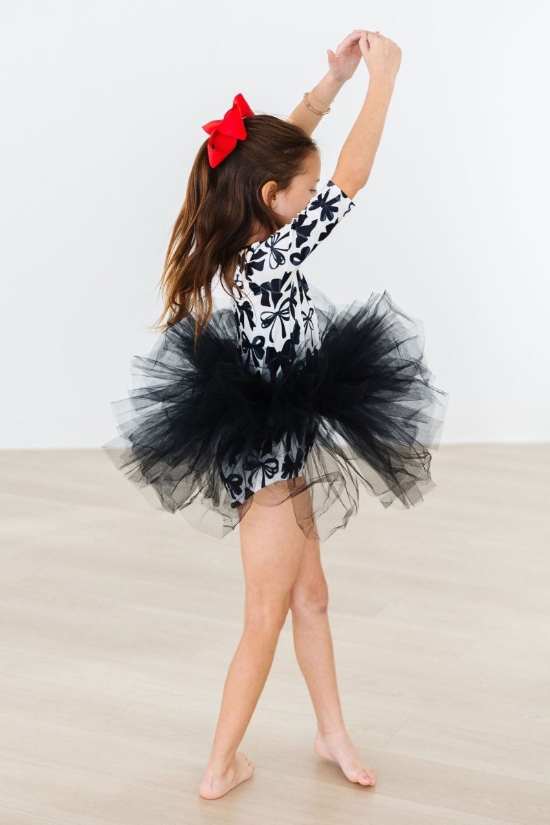 Mila & Rose ® Perfectly Tied Three Quarter Sleeve Tutu Leotard For Dance - Everetts Place Boutique - 
