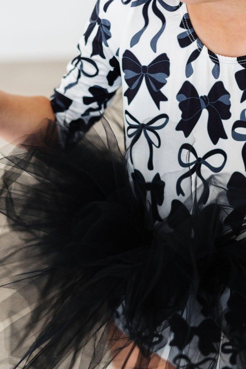 Mila & Rose ® Perfectly Tied Three Quarter Sleeve Tutu Leotard For Dance - Everetts Place Boutique - 