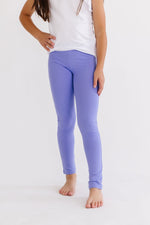 Mila & Rose soft organic periwinkle baby leggings