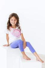 Mila & Rose soft organic periwinkle baby leggings