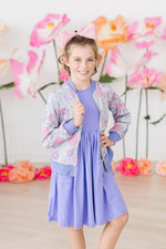 Mila & Rose ® Periwinkle Pocket Tank Twirl Dress For Girls Mila And Rose - Everetts Place Boutique - 