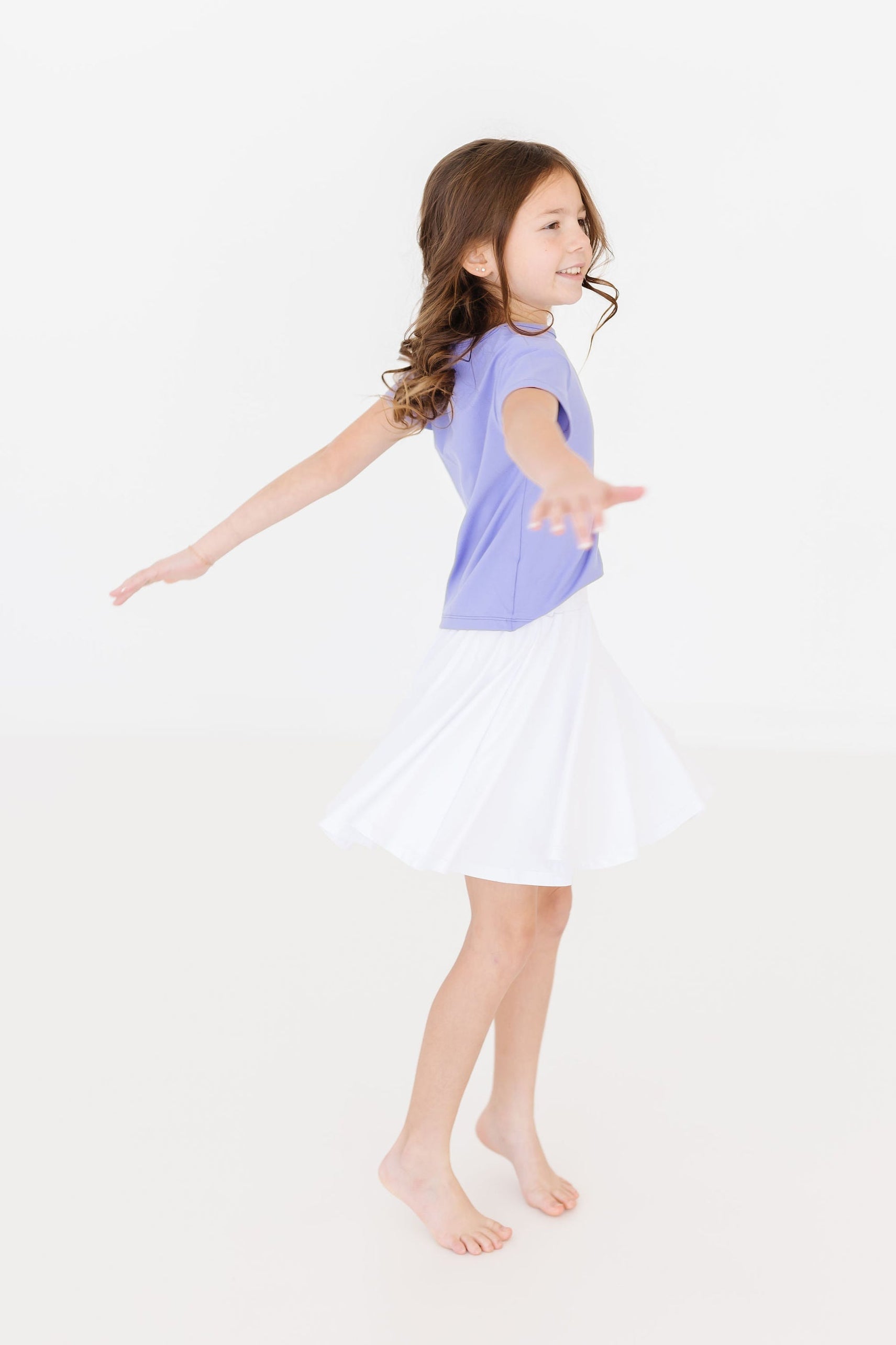 Periwinkle Ruffle Pocket Tee For Girls Mila Rose Style Mila & Rose ® Everetts Place: Online Boutique
