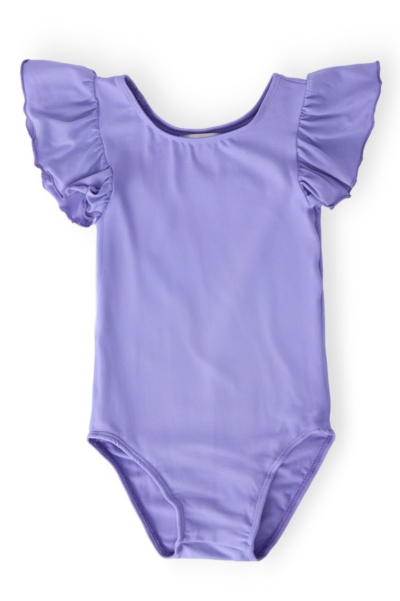 Mila & Rose ® Periwinkle Short Sleeve Flutter Leotard for Girls - Everetts Place Boutique - 