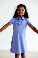 Mila & Rose ® Periwinkle Short Sleeve Polo Dress for Girls Mila and Rose - Everetts Place Boutique - 