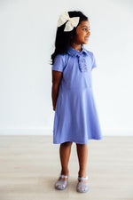 Mila & Rose ® Periwinkle Short Sleeve Polo Dress for Girls Mila and Rose - Everetts Place Boutique - 