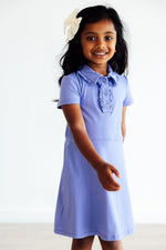 Mila & Rose ® Periwinkle Short Sleeve Polo Dress for Girls Mila and Rose - Everetts Place Boutique - 