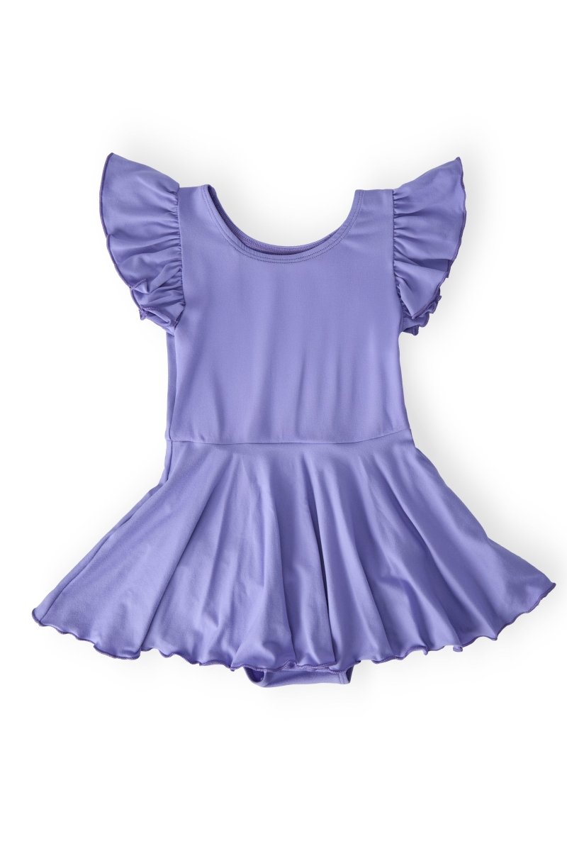Mila & Rose ® Periwinkle Short Sleeve Twirl Leotard For Ballet Class - Everetts Place Boutique - 