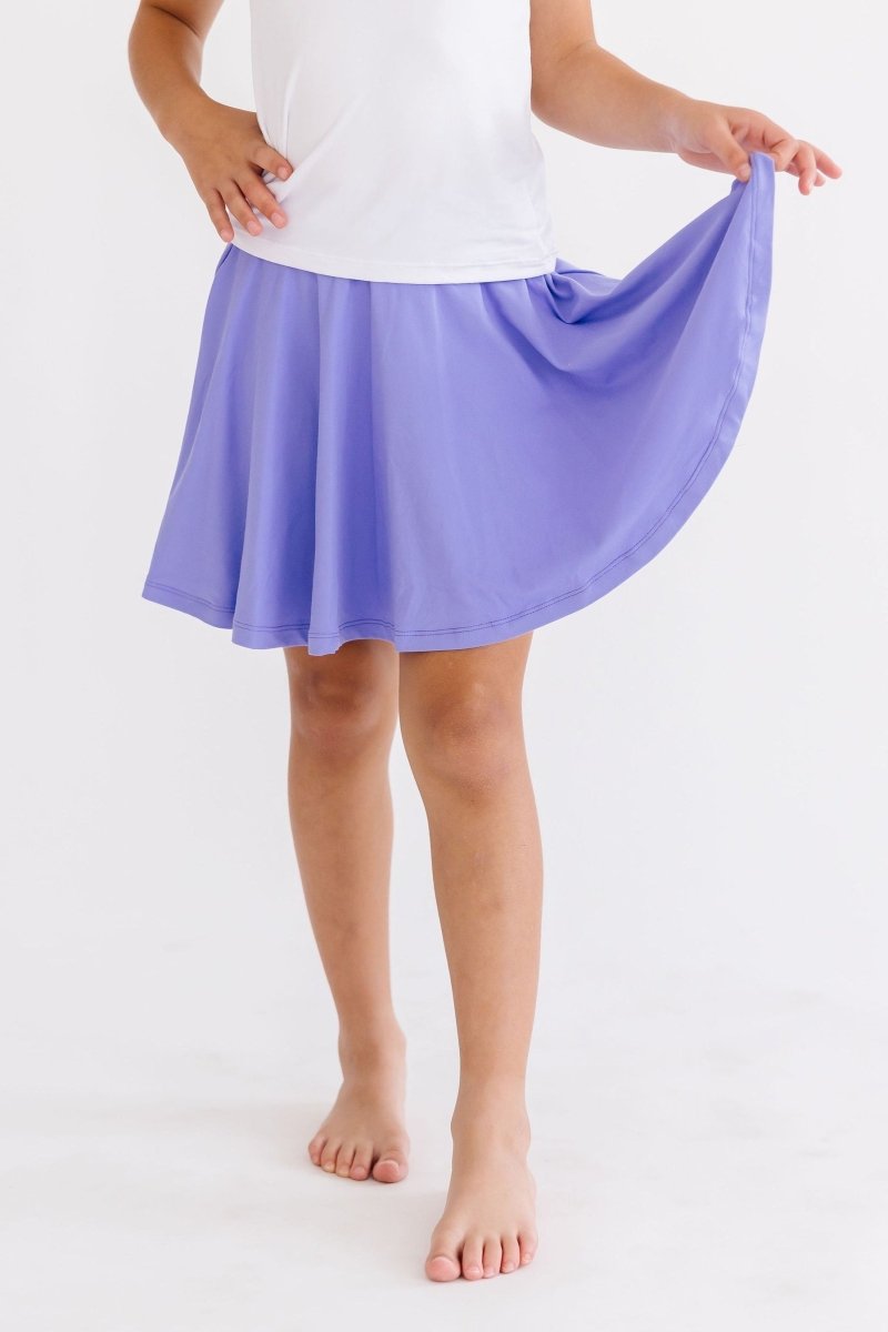 Mila & Rose ® Periwinkle Twirl Skort With Hidden Shorts for Girls - Everetts Place Boutique - 