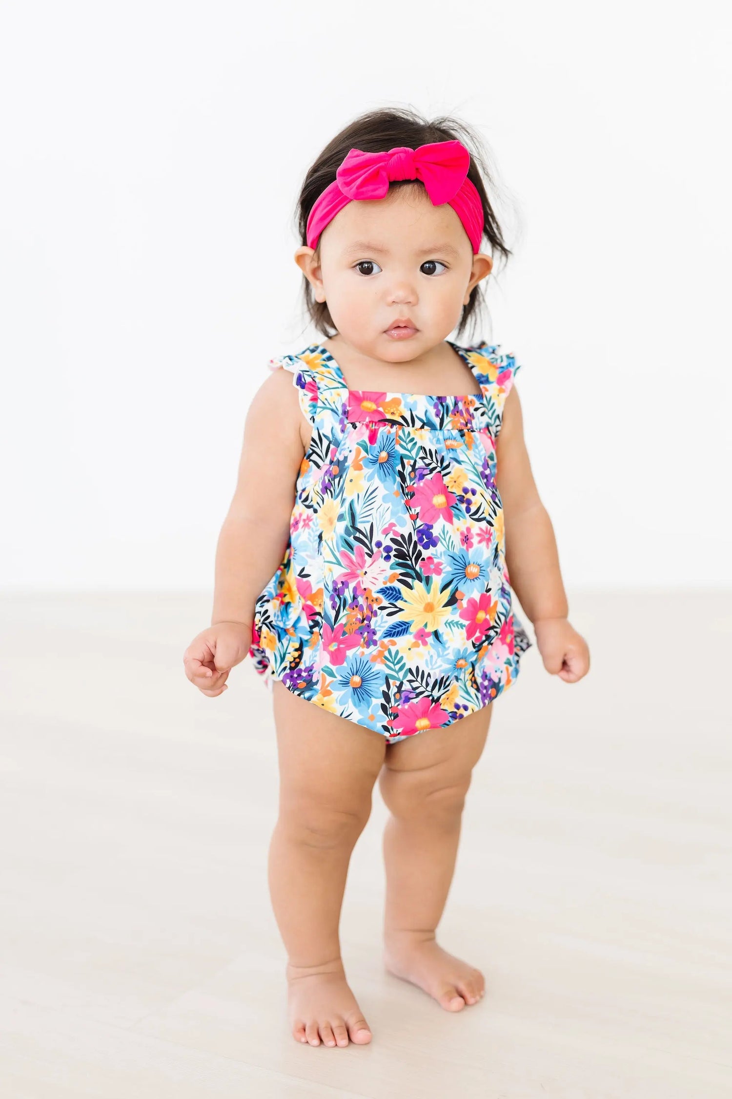 Petal Paradise Ruffle Cross Back Romper For Girls Summer Mila & Rose ® Everetts Place: Online Boutique