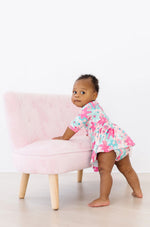 Mila & Rose ® Petal Perfection Three Quarter Sleeve Twirl Baby Bodysuit - Apparel & Accessories > Clothing > Baby & Toddler Clothing > Baby & Toddler Dresses Twirl Bodysuit - 3/4 Sleeve