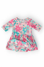 Mila & Rose ® Petal Perfection Three Quarter Sleeve Twirl Baby Bodysuit - Apparel & Accessories > Clothing > Baby & Toddler Clothing > Baby & Toddler Dresses Twirl Bodysuit - 3/4 Sleeve