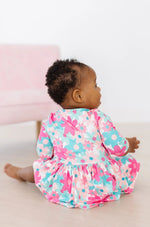 Mila & Rose ® Petal Perfection Three Quarter Sleeve Twirl Baby Bodysuit - Apparel & Accessories > Clothing > Baby & Toddler Clothing > Baby & Toddler Dresses Twirl Bodysuit - 3/4 Sleeve