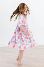 Petal Perfection Three Quarter Sleeve Twirl Pocket Dress Mila & Rose ® Everetts Place: Online Boutique