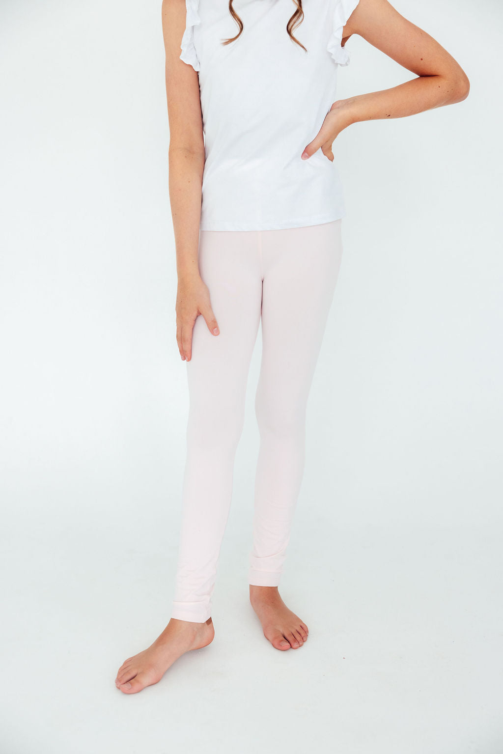 Mila & Rose organic baby petal pink leggings.