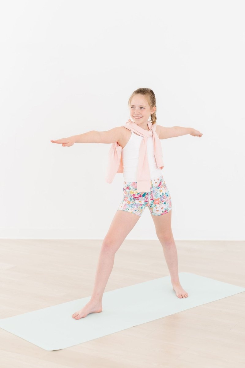 Mila & Rose ® Petal Power Active Shorty Shorts for Dance and Yoga - Everetts Place Boutique - 
