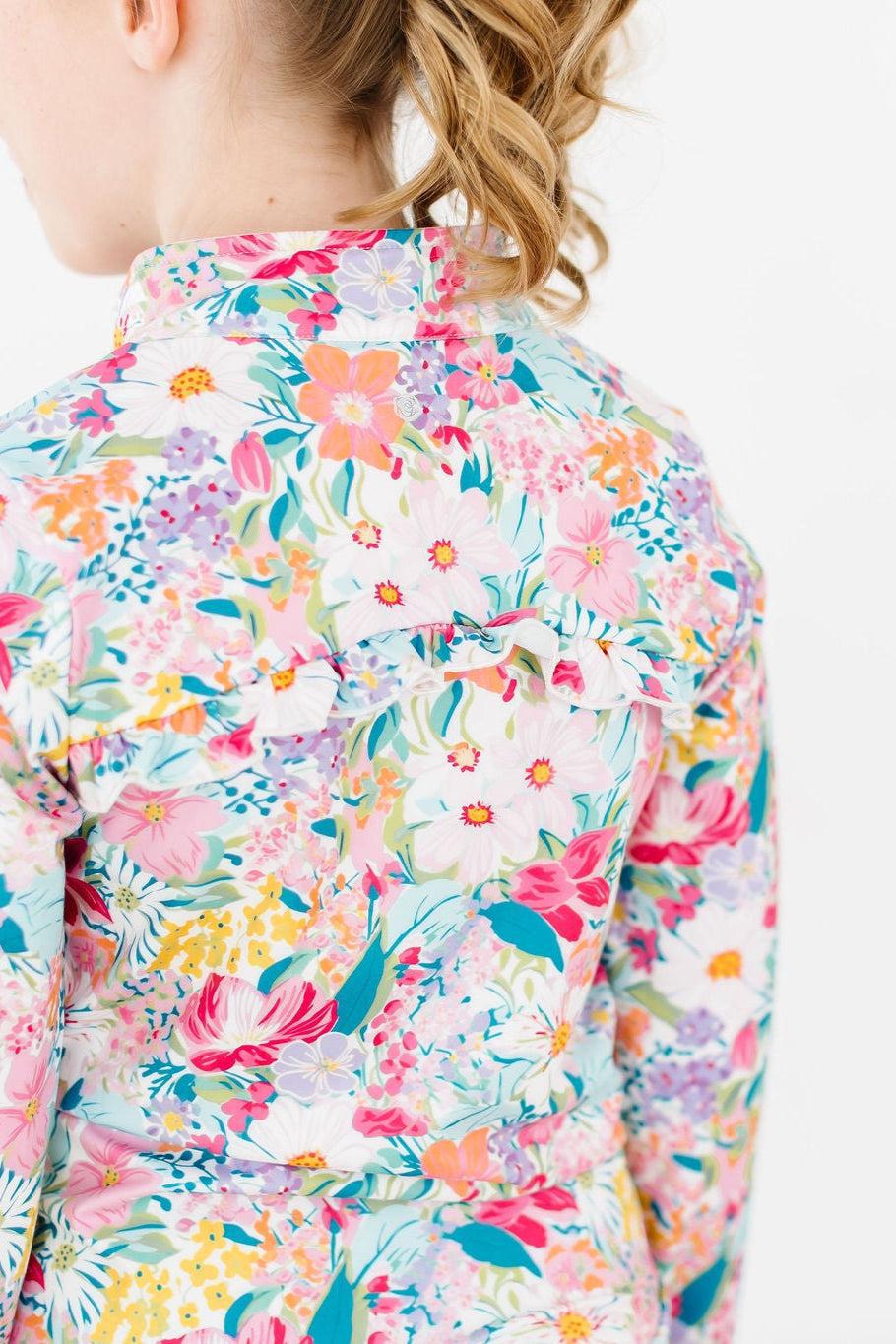 Petal Power Full Zip Ruffle Active Jacket For Girls Mila & Rose ® Everetts Place: Online Boutique