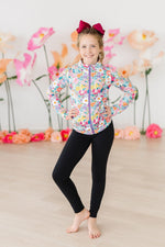 Petal Power Full Zip Ruffle Active Jacket For Girls Mila & Rose ® Everetts Place: Online Boutique