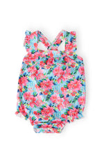 Mila & Rose ® Petals in Paradise Ruffle Cross Back Romper - 