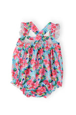 Mila & Rose ® Petals in Paradise Ruffle Cross Back Romper - 