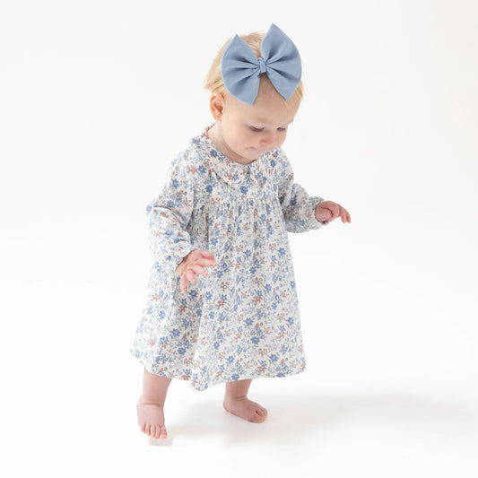 Peter Pan Collar Long Sleeve Dress With Diaper Cover Angel Dear Everetts Place: Online Boutique