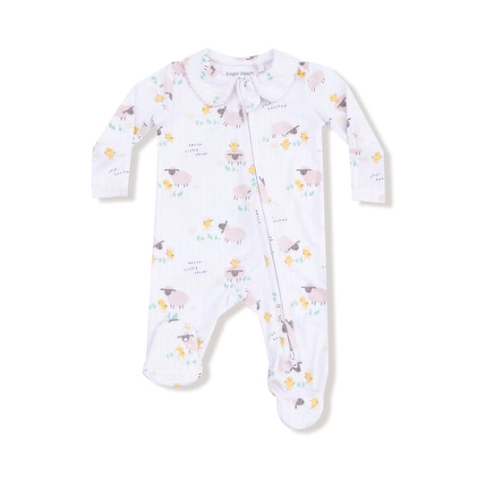 Peter Pan Two Way Zipper Footie With Peter Pan Collar Angel Dear Everetts Place: Online Boutique